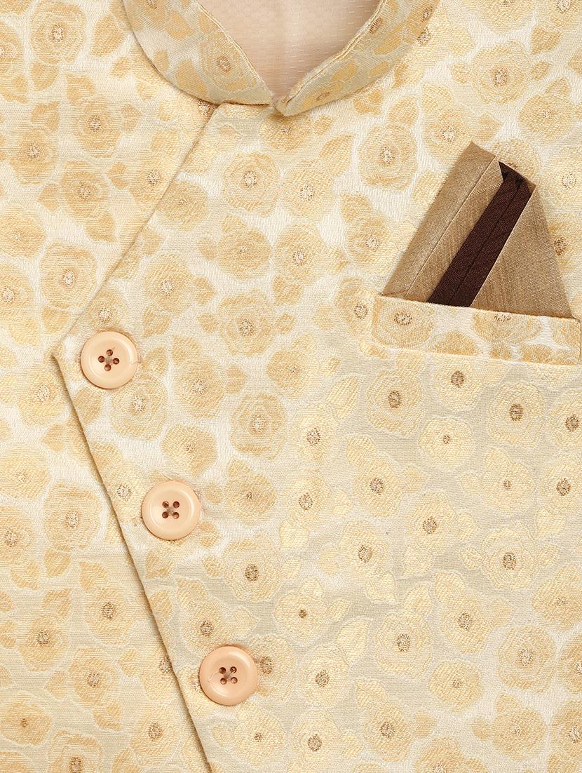 beige silk blend waistcoats - 17122859 - Standard Image - 2