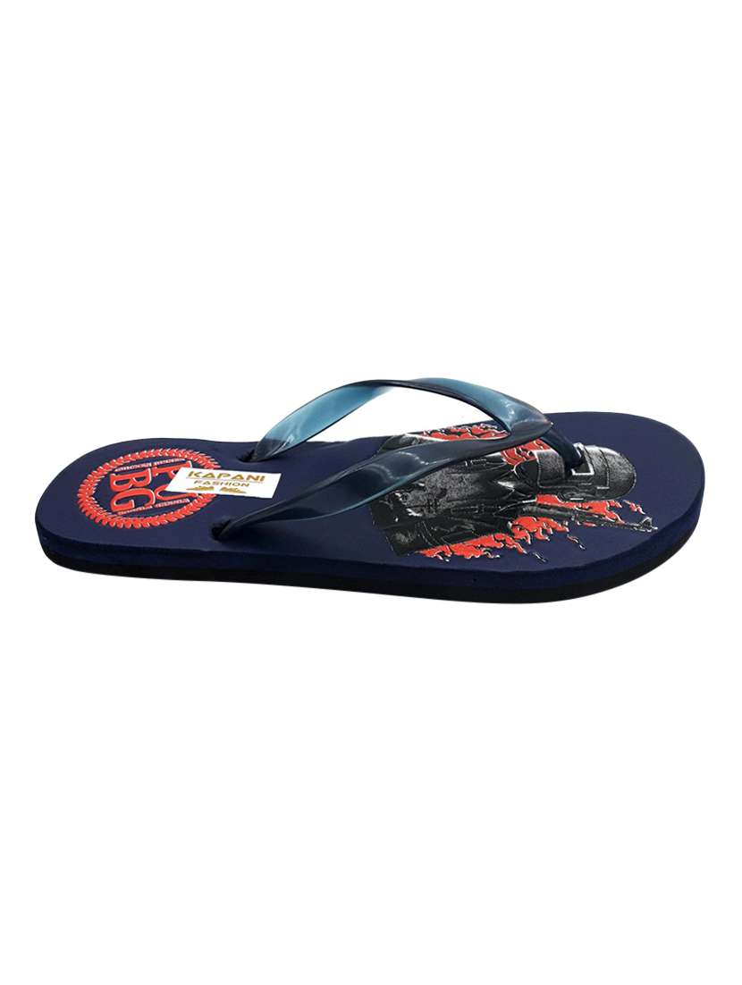 navy rubber slip on slippers - 17126225 -  Standard Image - 2