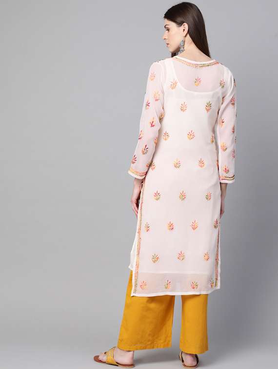 women's straight kurta - 17129885 - Standard Image - 2