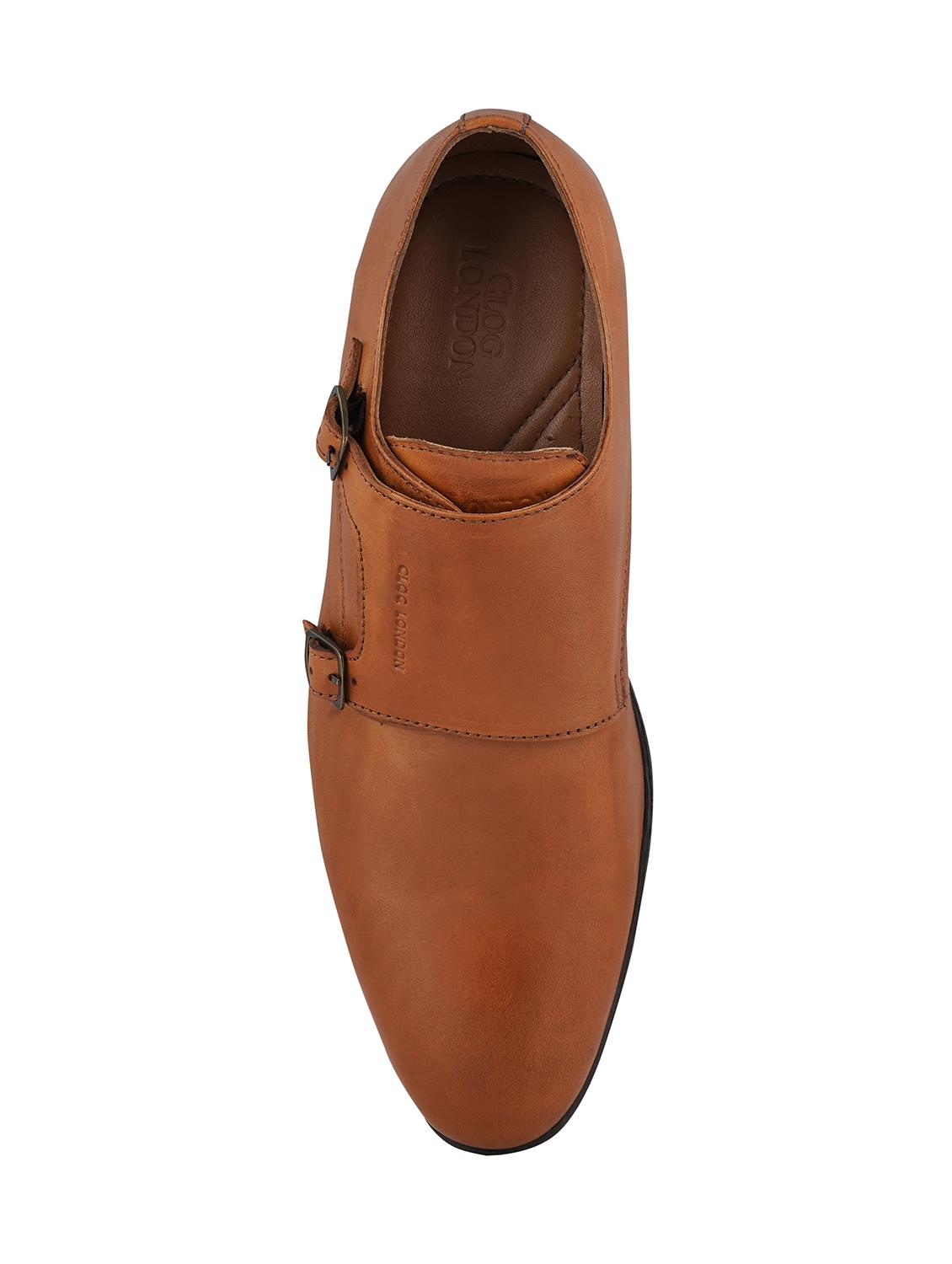 tan slip on monk straps - 17129939 - Standard Image - 2
