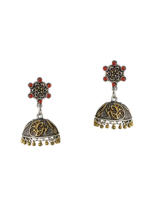 silver tone silver jhumka earring - 17130239 - Standard Image - 0