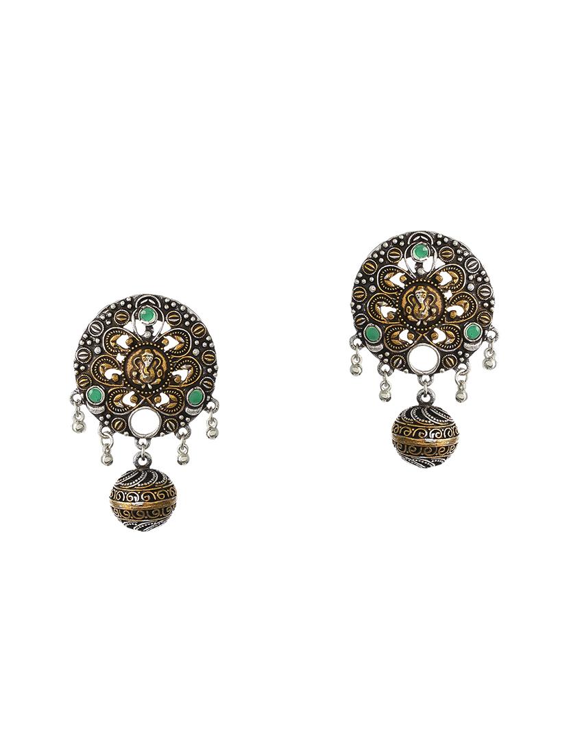 silver  tone silver plated drop earring - 17130276 -  Zoom Image - 0