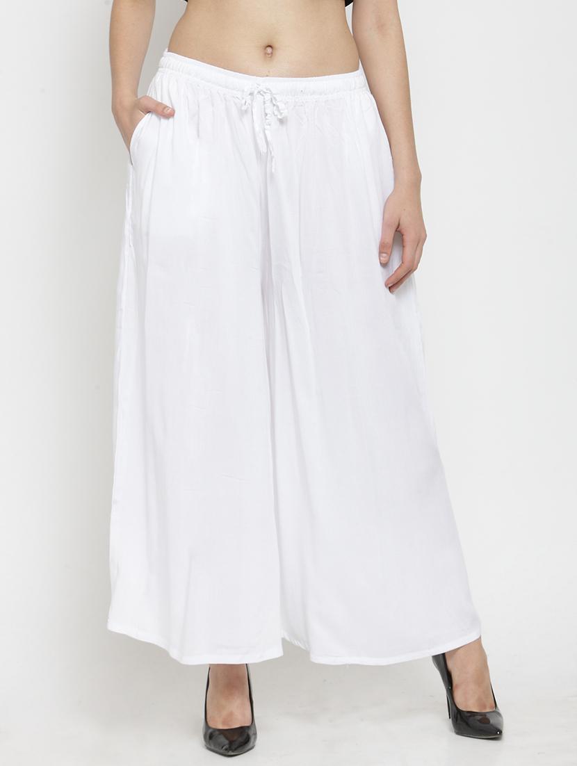 drawstring waist flared palzzo - 17130888 - Zoom Image - 0