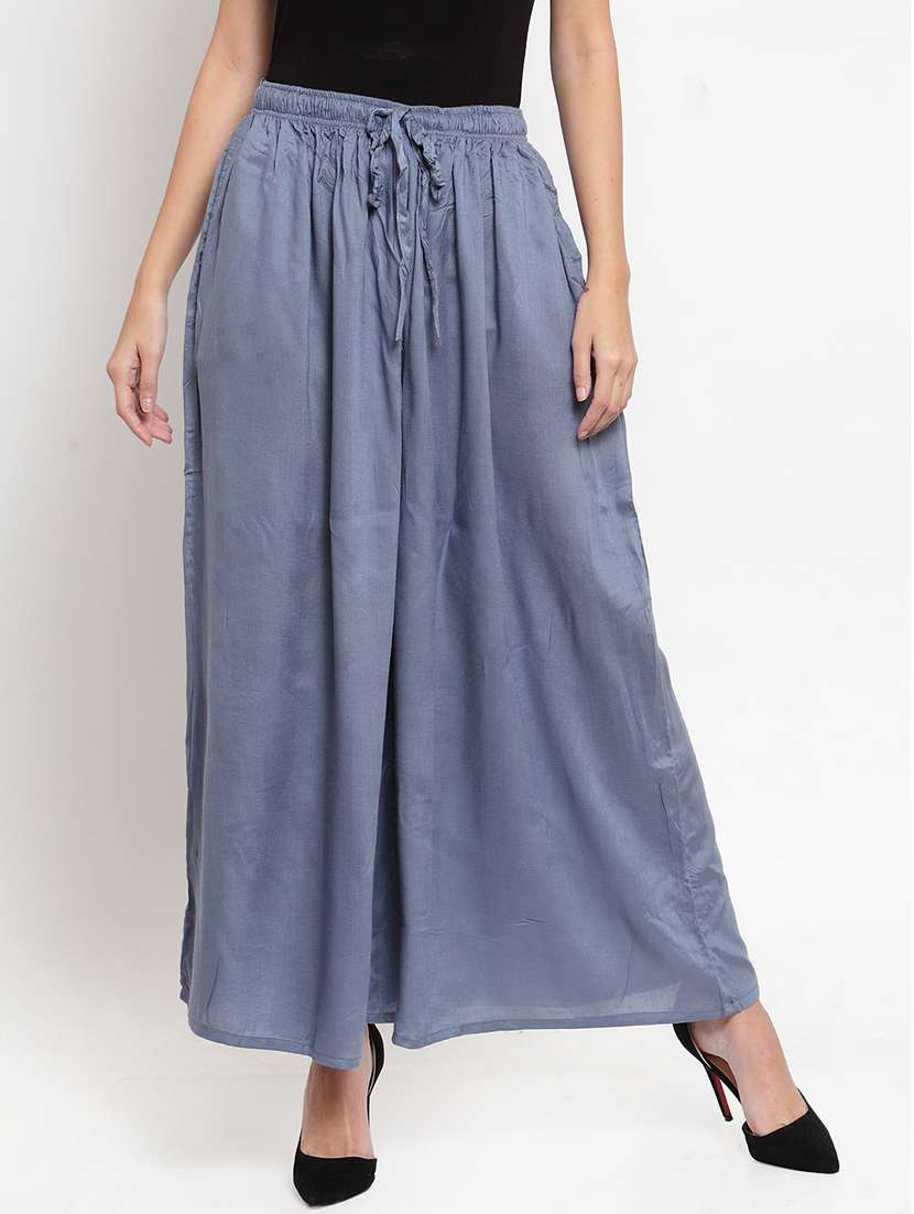 Drawstring Waist Flared Palzzo 
