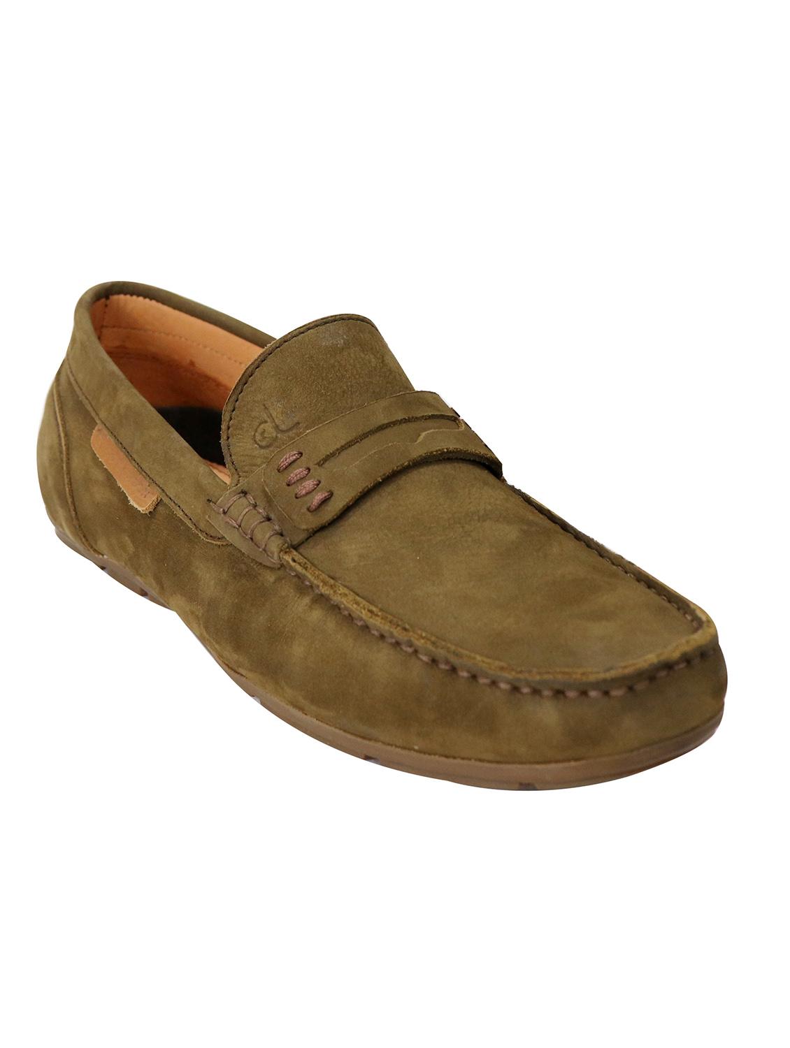 green slip on loafers - 17134361 - Standard Image - 2