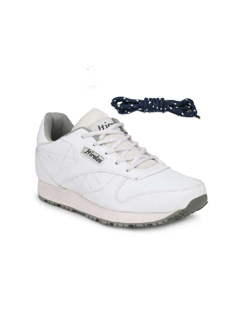 white lace up  sport shoes