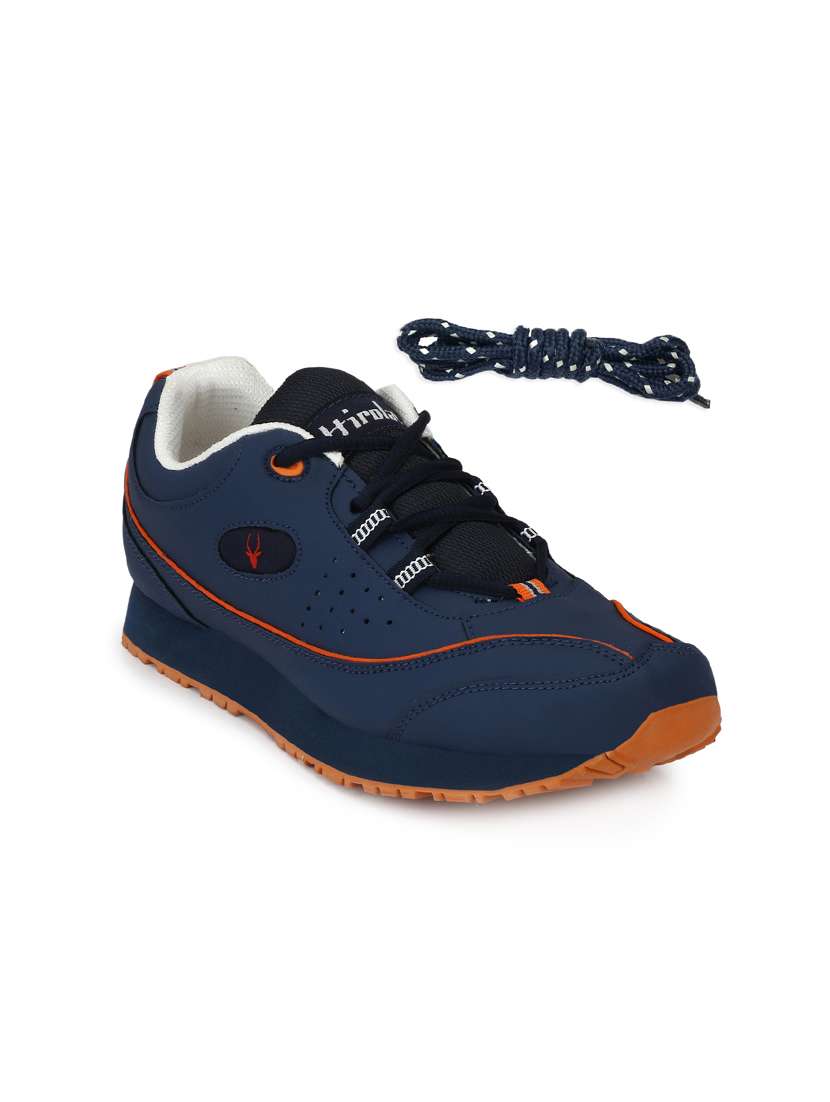 blue lace up sport shoes