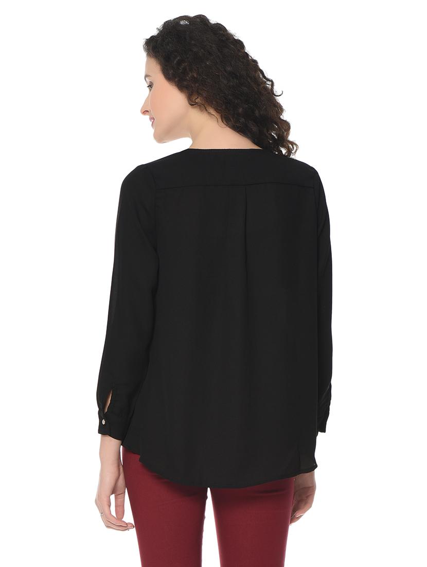 embellished collar solid shirt - 17138901 - Standard Image - 2