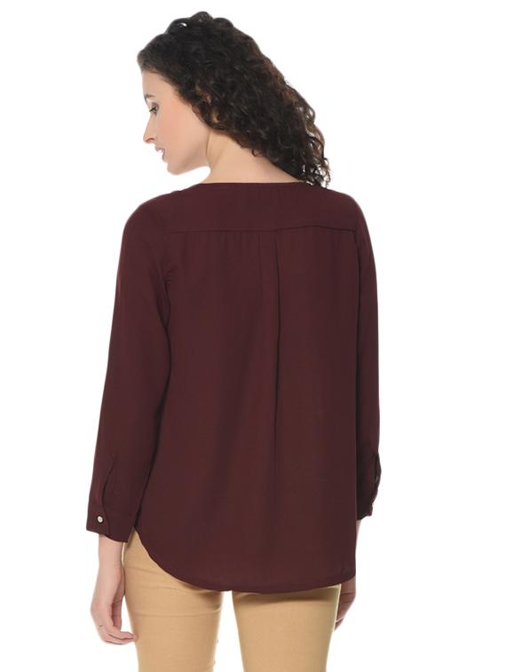 maroon regular shirt - 17138952 - Standard Image - 2