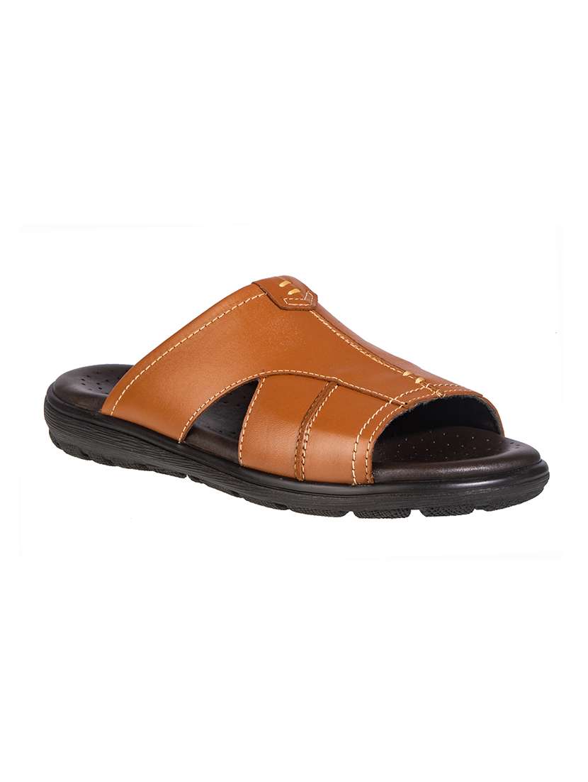 brown slip on sandals