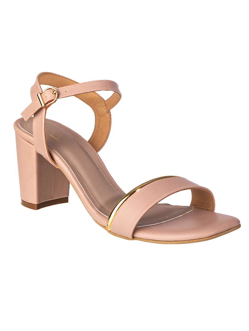 pink synthetic back strap sandals