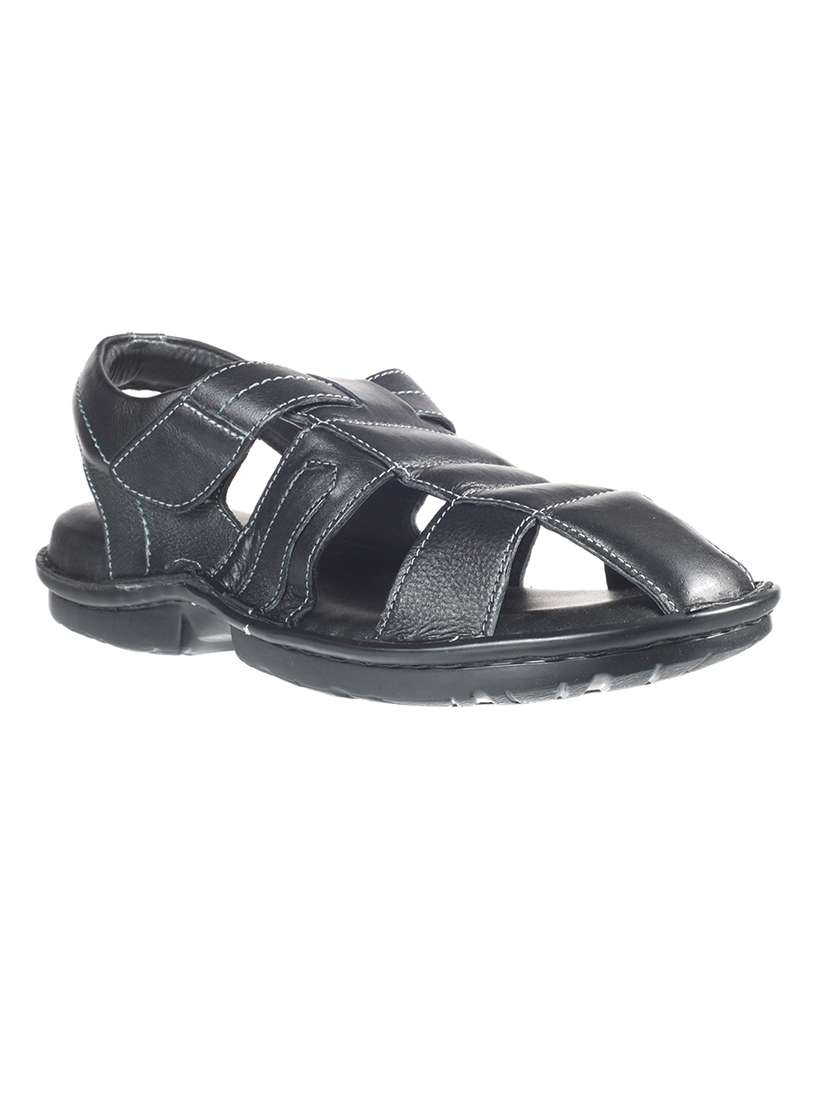 black back strap sandals