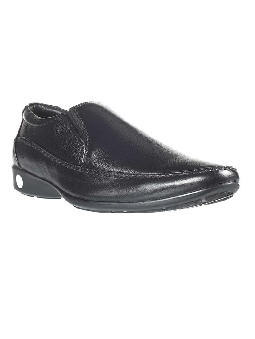 black slip on formal shoes