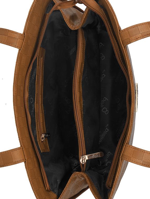 tan leatherette (pu) handbag - 17140764 - Standard Image - 2