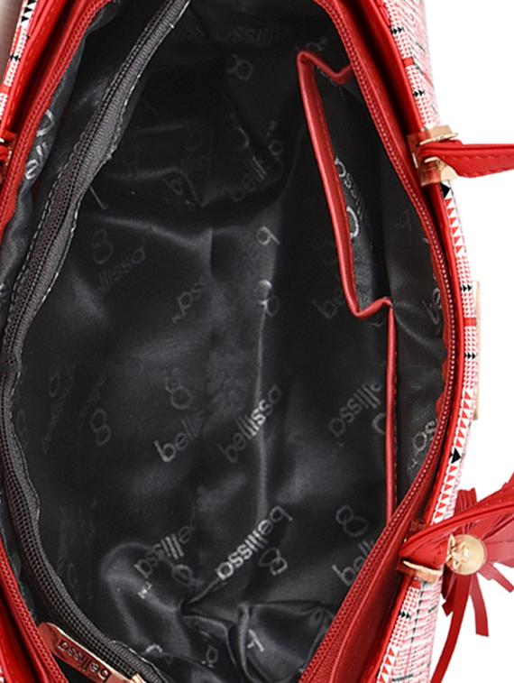 red leatherette (pu) handbag - 17140767 - Standard Image - 2