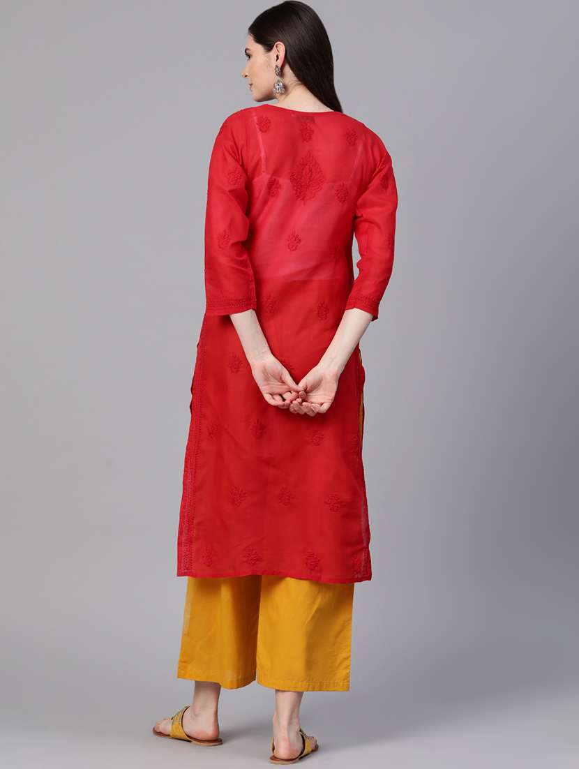women's straight kurta - 17140833 - Standard Image - 2