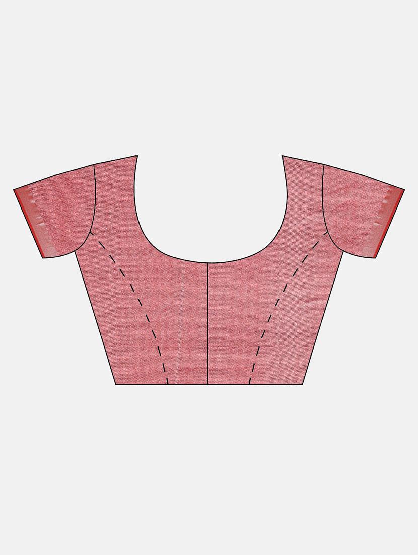 solid woven saree with blouse - 17140862 - Standard Image - 2