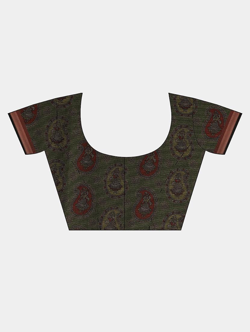 kalamkari woven saree with blouse - 17140958 - Standard Image - 2