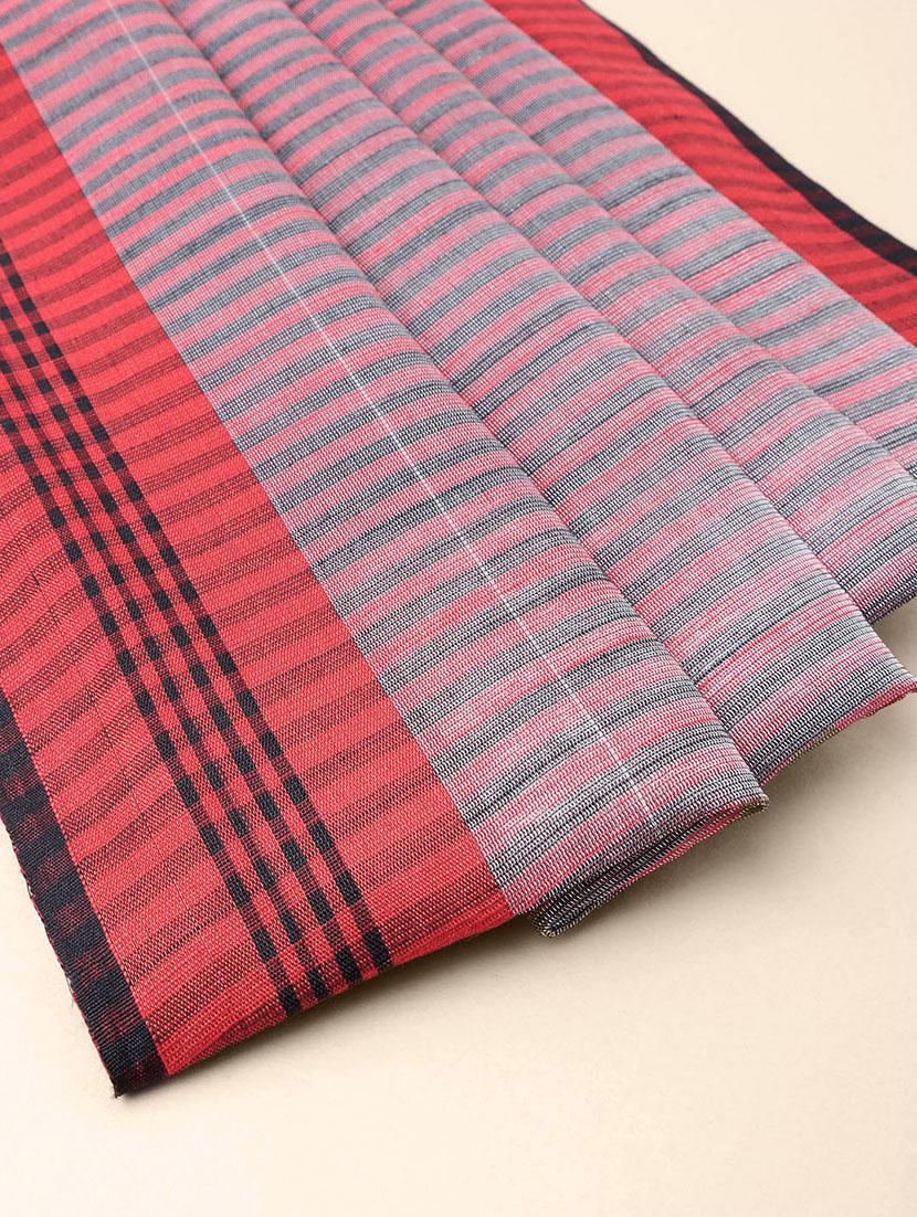 bordered woven saree with blouse - 17140964 - Standard Image - 2