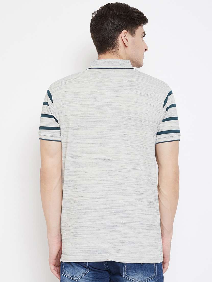 men striped polo neck t-shirt - 17142194 -  Standard Image - 2