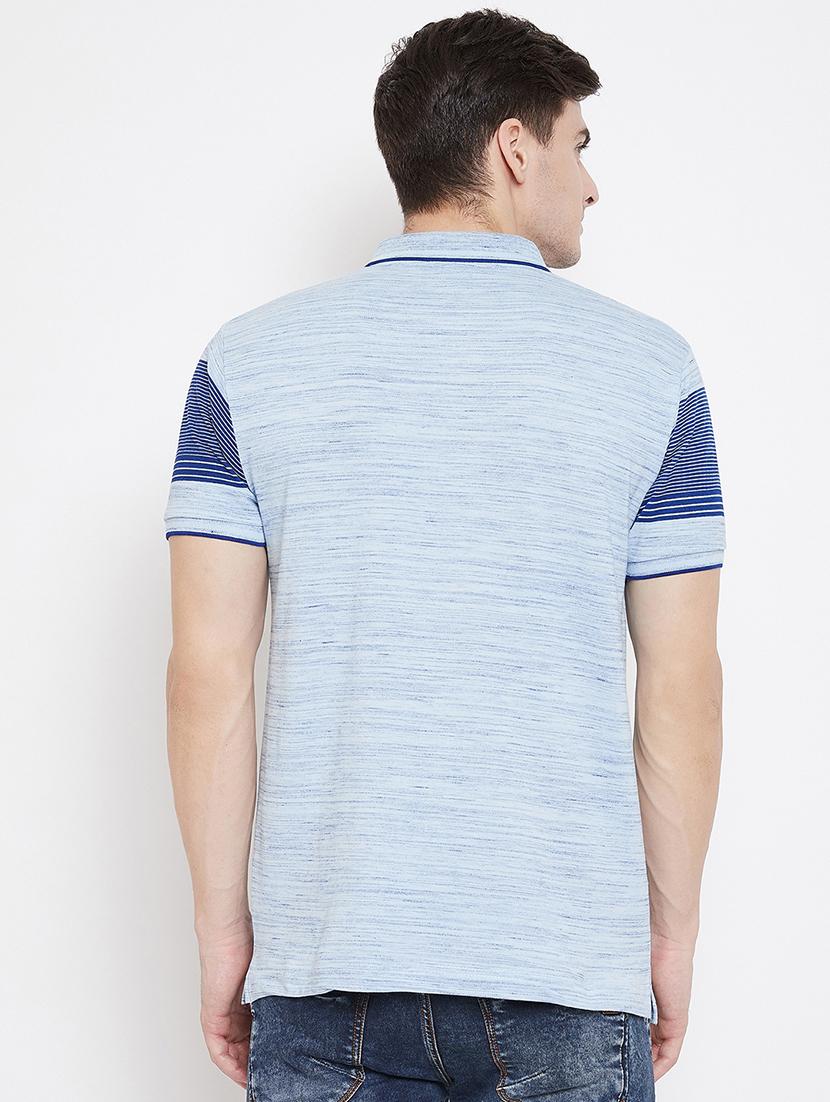 blue striped polo t-shirt - 17142198 - Standard Image - 2