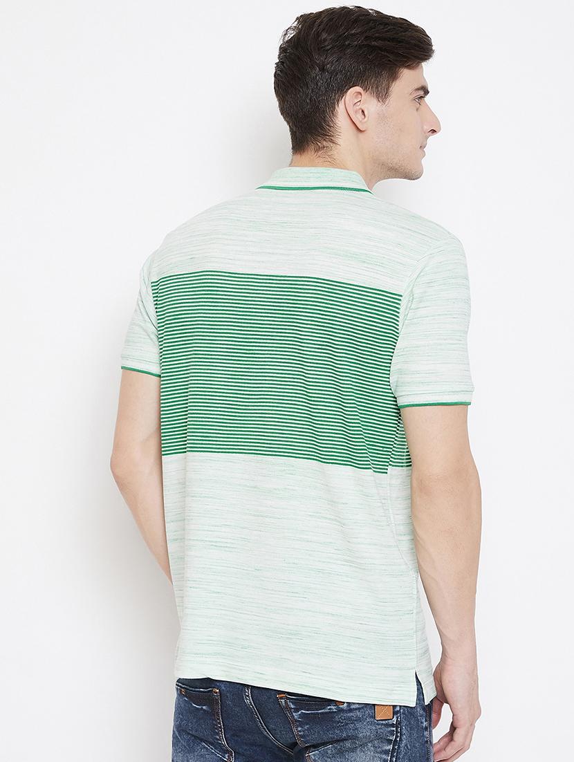 green striped polo t-shirt - 17142200 - Standard Image - 2