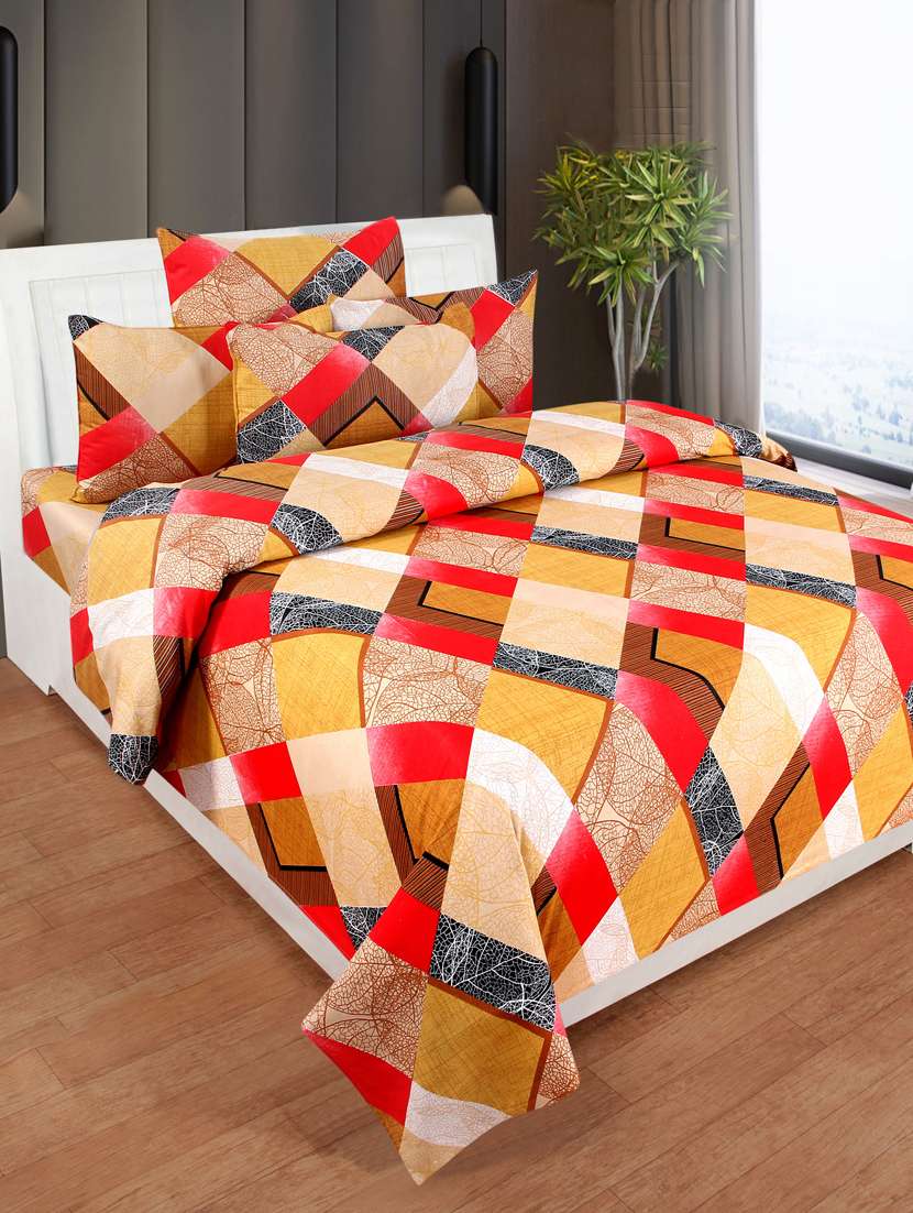 cotton double bedsheet with 2 pillow cover