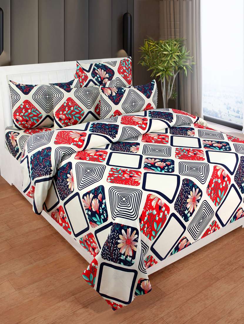 cotton double bedsheet with 2 pillow cover