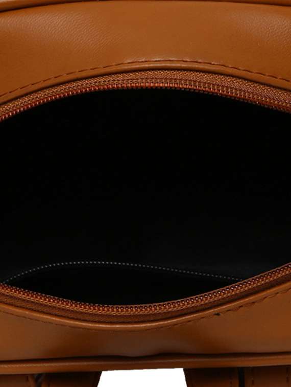 brown leatherette (pu) regular backpack - 17142792 -  Standard Image - 2