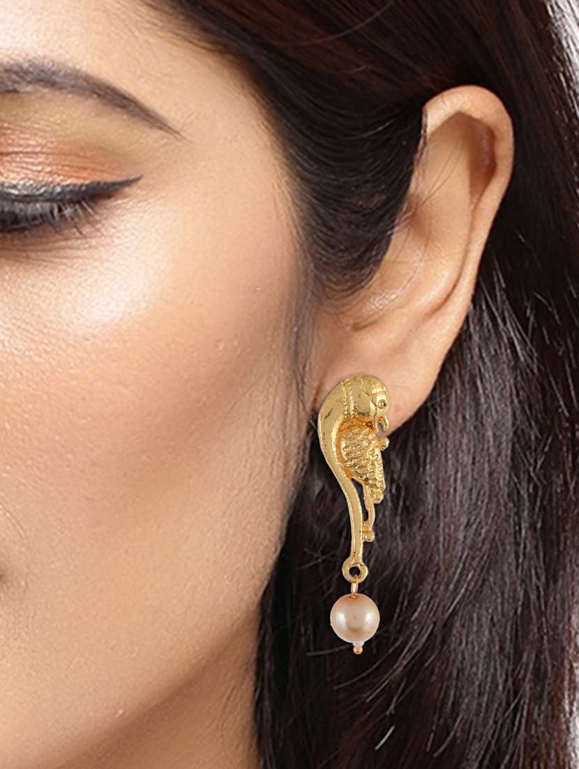 gold tone  gold plated drop earring - 17142805 -  Standard Image - 2