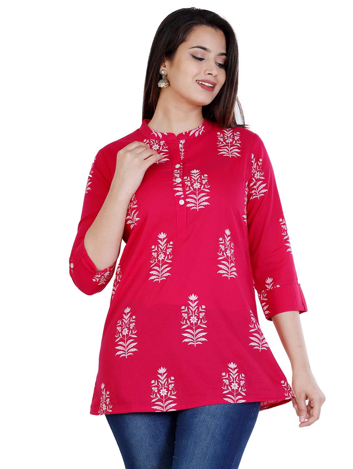 pink cotton regular tunic