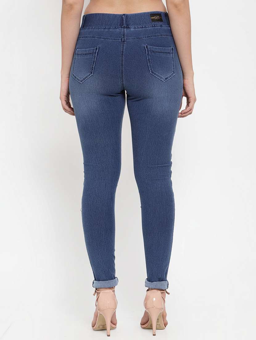 light blue denim jeggings - 17144201 - Standard Image - 2