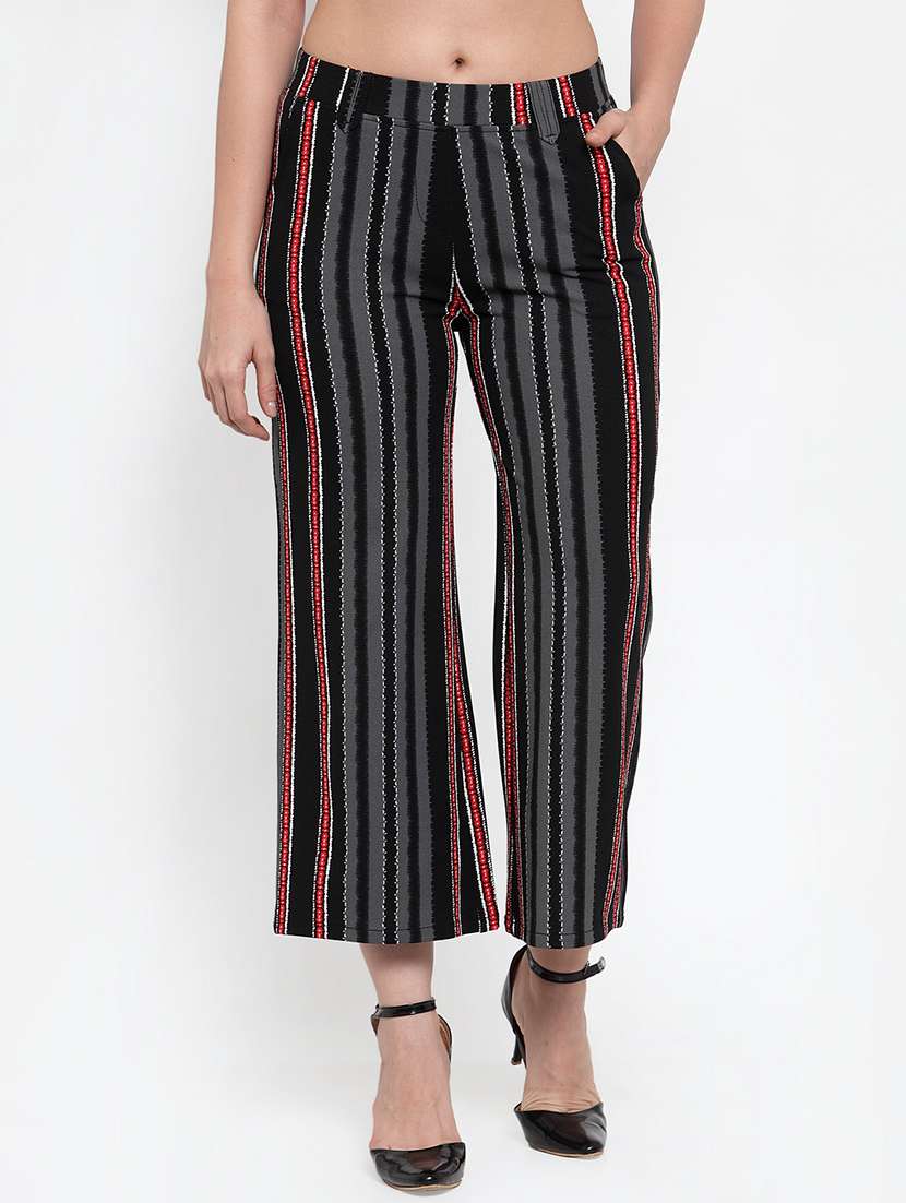 mid rise  wide leg trouser