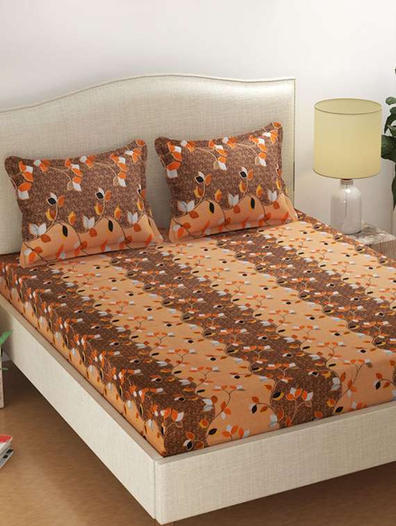  cotton double bedsheets with 2 pillow covers