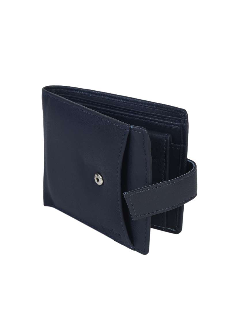 blue leather wallet