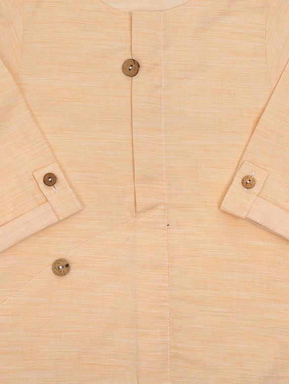 orange khadi kurta kurtas & set - 17145482 - Standard Image - 2