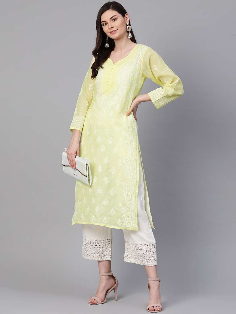 women's straight kurta - 17145511 - Standard Image - 2