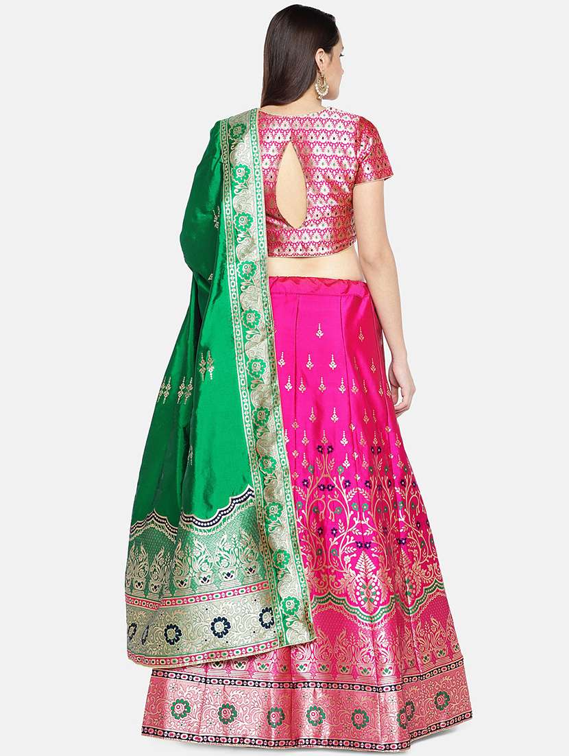 floral panelled lehenga - 17148049 - Standard Image - 2