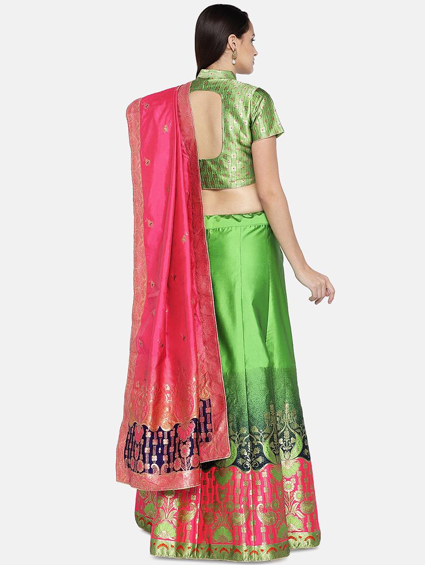 printed panelled lehenga - 17148051 - Standard Image - 2