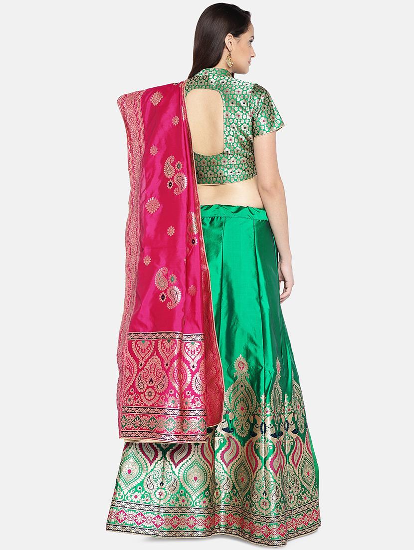 printed panelled lehenga - 17148053 - Standard Image - 2
