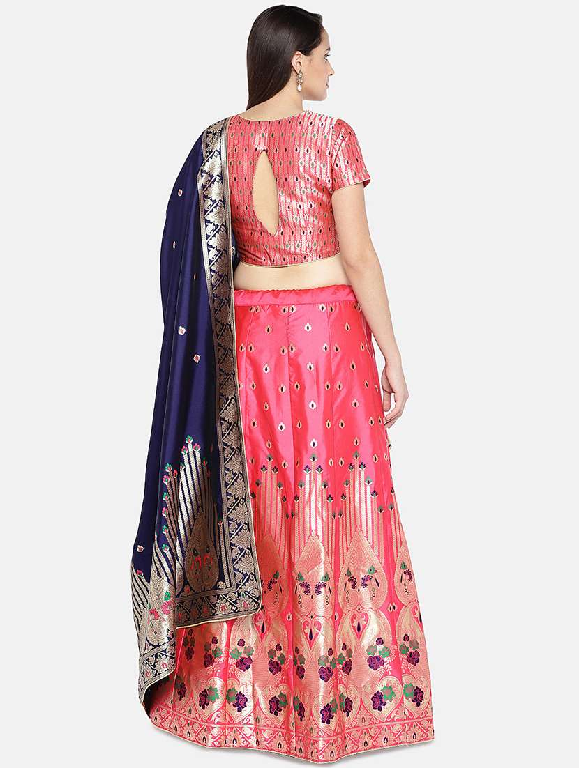 printed panelled lehenga - 17148056 - Standard Image - 2