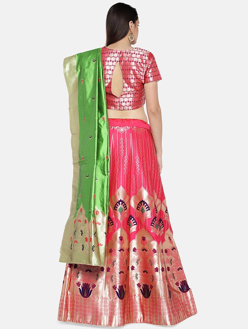 printed panelled lehenga - 17148057 - Standard Image - 2