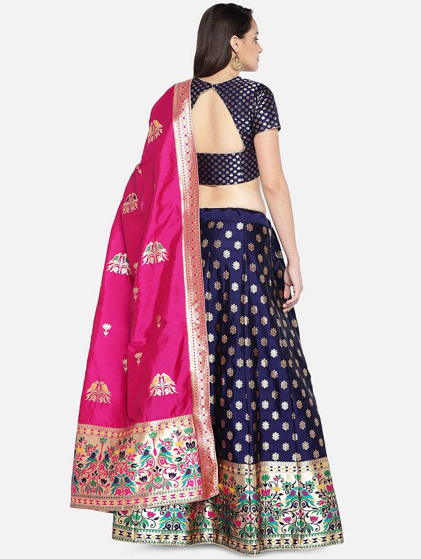 printed panelled lehenga - 17148059 - Standard Image - 2