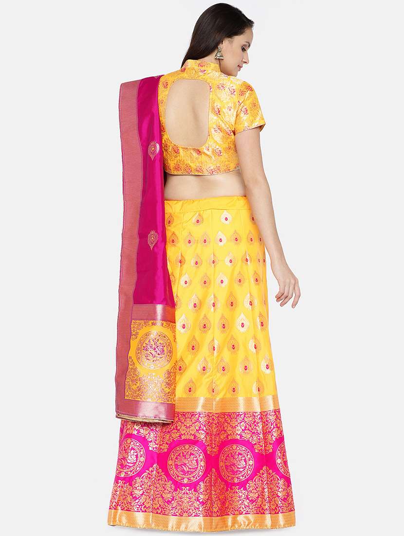 printed panelled lehenga - 17148060 - Standard Image - 2