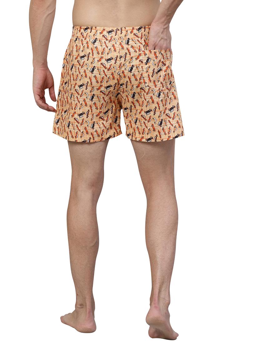 orange printed boxer - 17148403 - Standard Image - 2