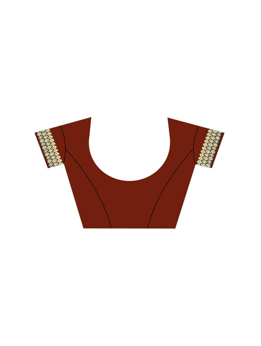self deisgn banarasi saree with blouse - 17152763 - Standard Image - 2