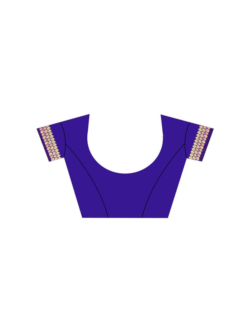self deisgn banarasi saree with blouse - 17152764 - Standard Image - 2