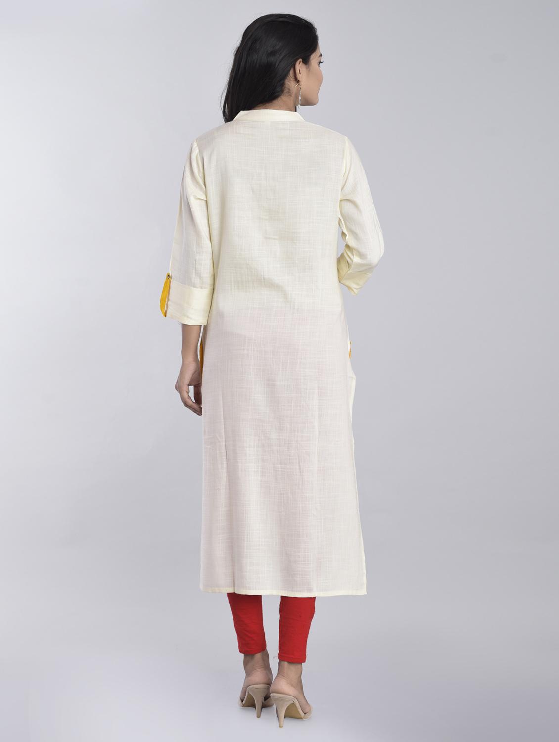women's straight kurta - 17153227 - Standard Image - 2