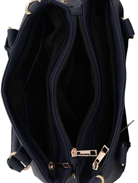 blue leatherette (pu) handbag - 17153491 - Standard Image - 2