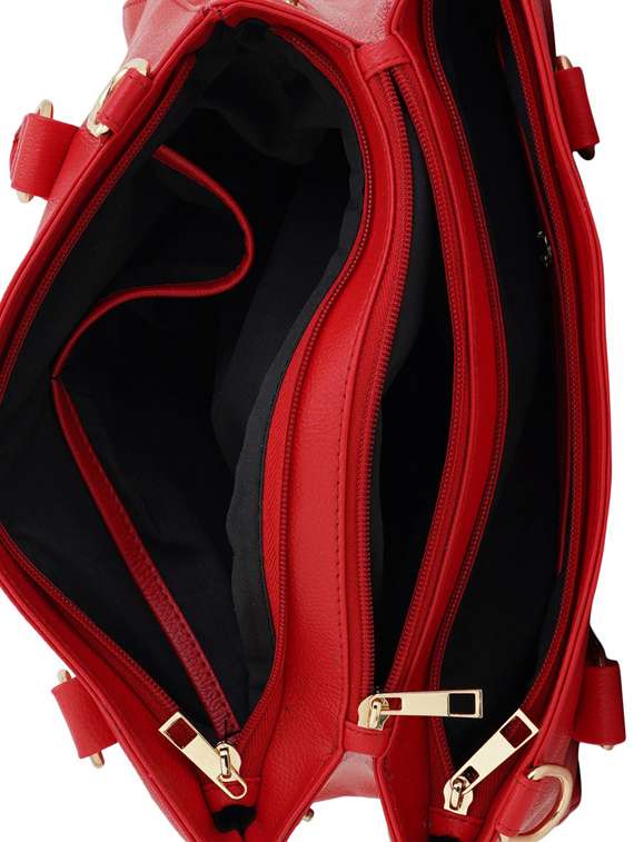 red leatherette (pu) handbag - 17153492 - Standard Image - 2
